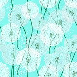 Seamless pattern of dandelions 