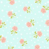 Seamless wallpaper pattern with roses 