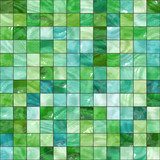 Shiny seamless green tiles texture