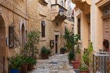 Street in   old mediterranean town 