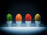Surrealistische Früchte im Rampenlicht
