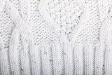 texture of white wool knit sweater homemade 