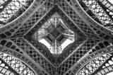 The Eiffel tower, view from below, Paris, France 