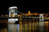 The Szechenyi Chain Bridge in Budapest, Hungary 