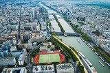top view of the river and the stadium in Paris 