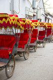 Typical Asian rickshaws