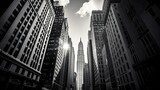 Urbanes Panorama im Sonnenlicht