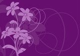 vecteur sÃ©rie - bouquet de fleurs sur fond violet 