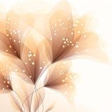 Vector background with pastel flowers