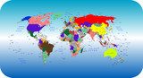 Vector colorful political map of the World 