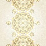 Vector seamless border in Eastern style. 