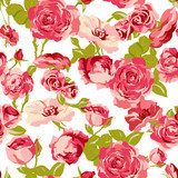 Vintage Seamless Roses Background 