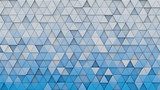 White blue gradient triangles extruded 3D render