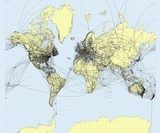 world map with all airways 