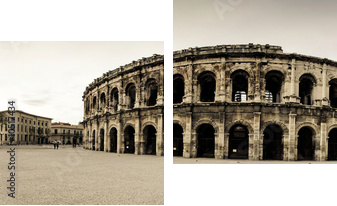 Les arÃ¨nes de NÃ®mes - Zweiteiliges Leinwandbild, Diptychon