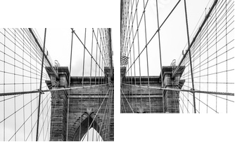 Famous Brooklyn Bridge in New York City - Zweiteiliges Leinwandbild, Diptychon