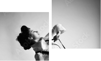 black and white dancer - Zweiteiliges Leinwandbild, Diptychon