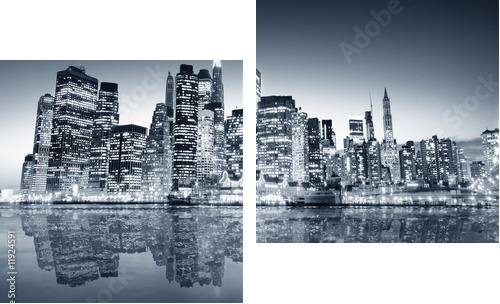 New York manhattan - Zweiteiliges Leinwandbild, Diptychon