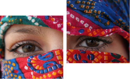 arabische augen 3 - Zweiteiliges Leinwandbild, Diptychon
