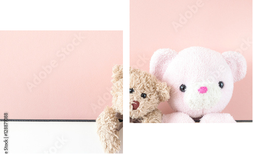 teddy bears - Zweiteiliges Leinwandbild, Diptychon