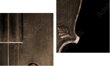 Part of vintage violin - Zweiteiliges Leinwandbild, Diptychon