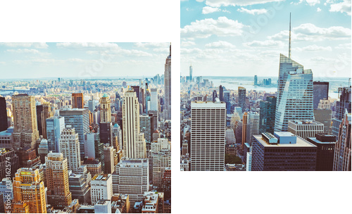 New York City (Taken from Helicopter)  - Zweiteiliges Leinwandbild, Diptychon