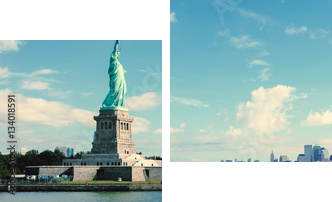 Panorama on Manhattan, New York City - Zweiteiliges Leinwandbild, Diptychon