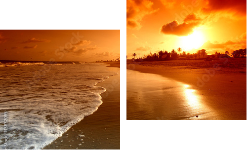 ocean sunrise - Zweiteiliges Leinwandbild, Diptychon