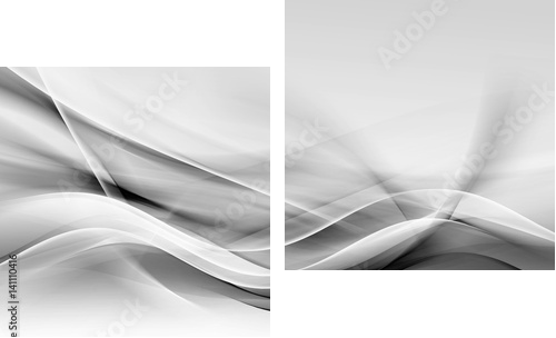 Gray and white background. Modern style concept. - Zweiteiliges Leinwandbild, Diptychon