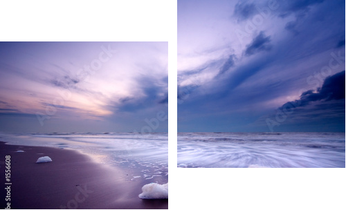 ocean at night - Zweiteiliges Leinwandbild, Diptychon