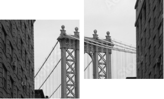 manhattan bridge - Zweiteiliges Leinwandbild, Diptychon
