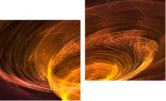 fire tornado - Zweiteiliges Leinwandbild, Diptychon