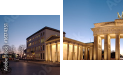 Brama Brandenburska
 - Zweiteiliges Leinwandbild, Diptychon
