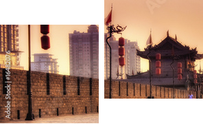 Xian / Xian (China) - Cityscape - Zweiteiliges Leinwandbild, Diptychon