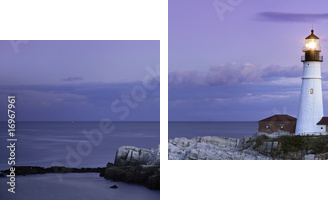 Portland Head Light - Zweiteiliges Leinwandbild, Diptychon