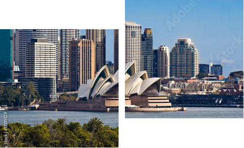Sydney Opera House and Skyline - Zweiteiliges Leinwandbild, Diptychon