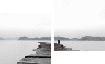 Górskie jezioro – nabrzeże
 - Zweiteiliges Leinwandbild, Diptychon