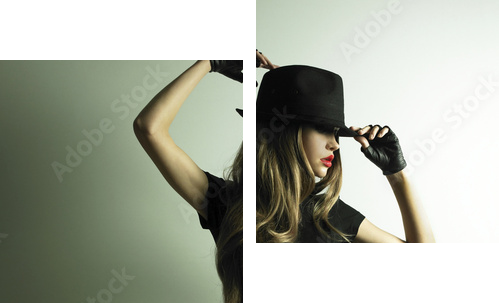 Young dancing woman - Zweiteiliges Leinwandbild, Diptychon