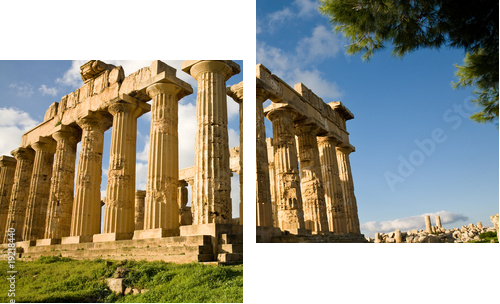 Temple of Hera, Selinunte, Sicily - Zweiteiliges Leinwandbild, Diptychon