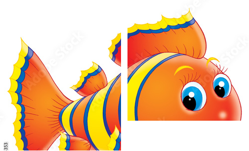 coral fish - Zweiteiliges Leinwandbild, Diptychon