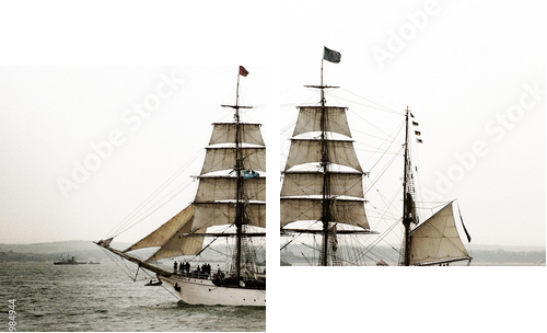 tall ship - Zweiteiliges Leinwandbild, Diptychon