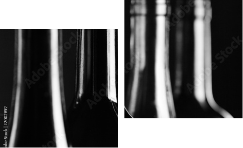 Szklane butelki – modny minimalizm - Zweiteiliges Leinwandbild, Diptychon