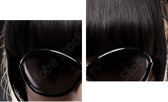 portrait with an original make-up #2 - Zweiteiliges Leinwandbild, Diptychon