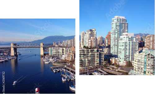 vancouver harbour - Zweiteiliges Leinwandbild, Diptychon