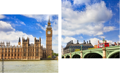 Big Ben and Houses of Parliament - Zweiteiliges Leinwandbild, Diptychon