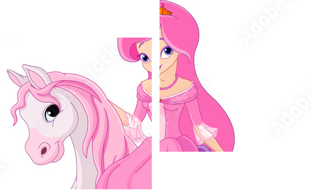 Princess riding horse - Zweiteiliges Leinwandbild, Diptychon