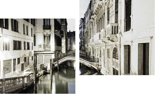 venice at night - Zweiteiliges Leinwandbild, Diptychon