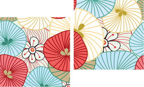Flower background - Zweiteiliges Leinwandbild, Diptychon