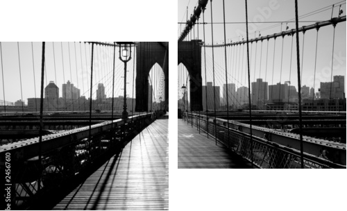 Brooklyn Bridge, Manhattan, New York City, USA - Zweiteiliges Leinwandbild, Diptychon