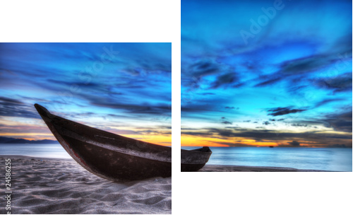 Boat - Zweiteiliges Leinwandbild, Diptychon
